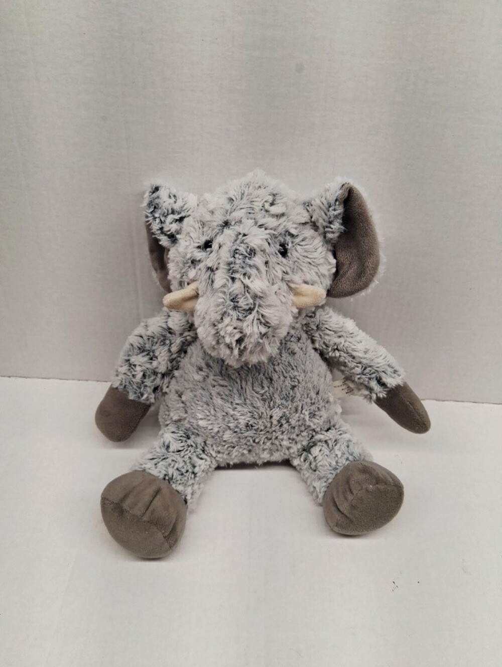 Hobby Lobby Sit Up Weighted 9" Elephant Tusks Gray White Plush Stuffed Animal